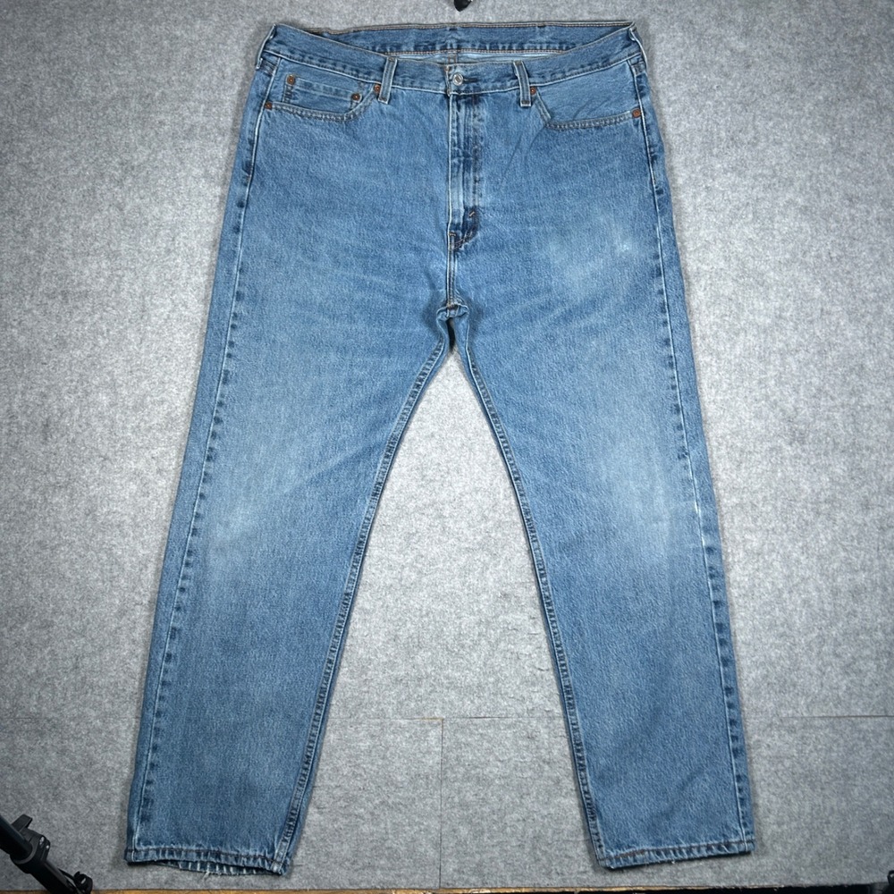 Levi's Denim Jeans Mens 40x32 Blue 505 Regular‎ Fit Straight Leg Casual Workwear